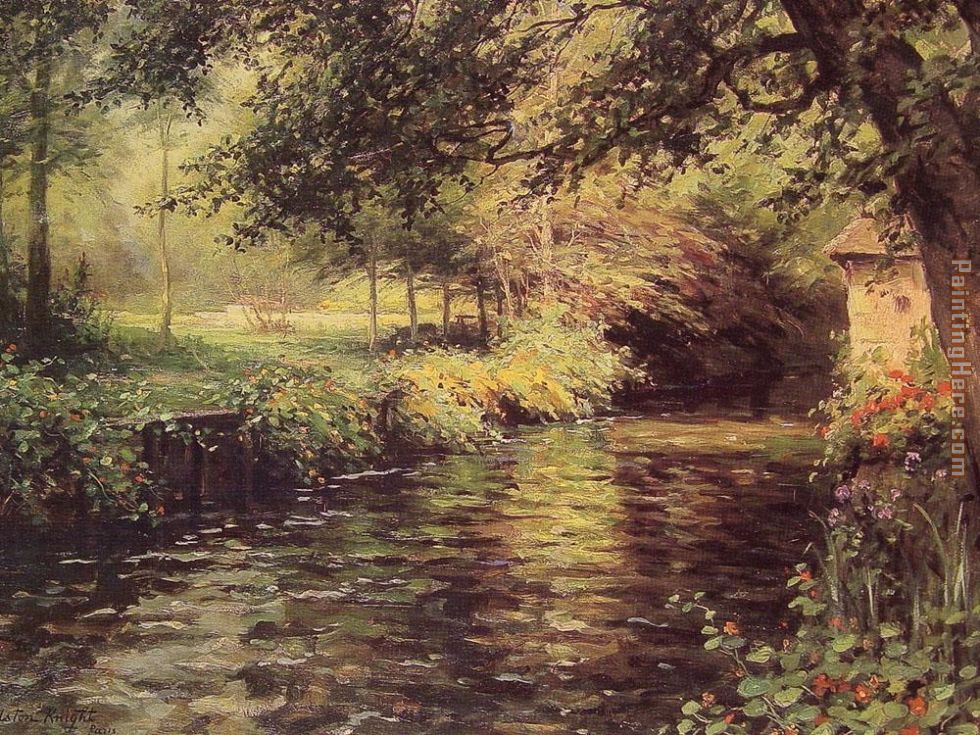 A Sunny Morning at Beaumont-Le Roger painting - Louis Aston Knight A Sunny Morning at Beaumont-Le Roger art painting